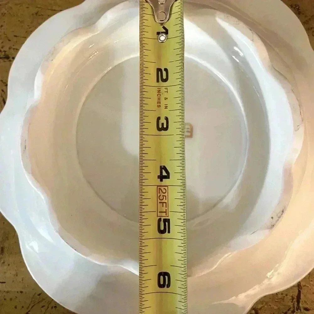 Vintage STW Bavaria 10” Raised Serving Bowl Courting Couples Porcelain Serveware